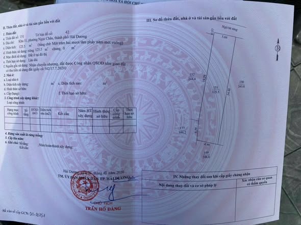 Đất nền Nguyễn Hữu Cầu TP Hải Dương 125.5m² - Sổ hồng chính chủ
