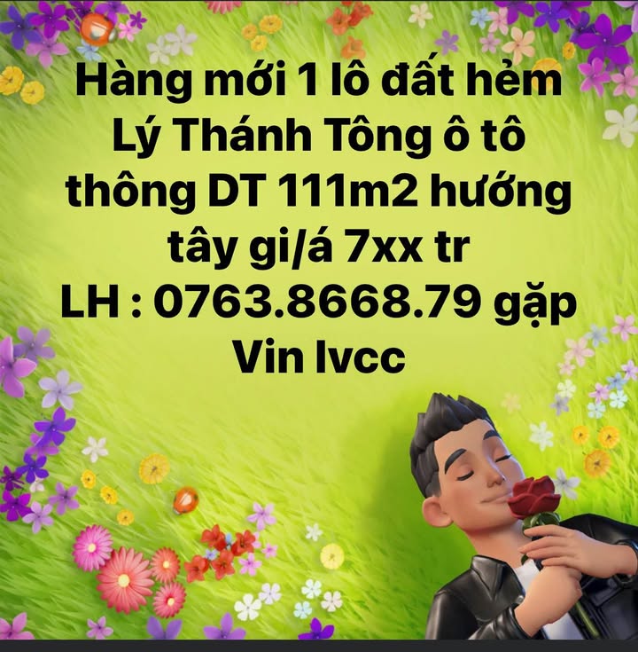 Đất Hẻm Lý Thánh Tông, Quảng Ngãi - 111m² Hướng Tây, Giá 7xx Triệu