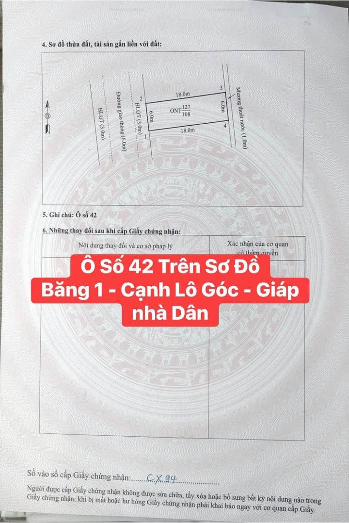Bán đất Sơn Vi Lâm Thao 108m² hơn 1 tỷ - Sổ đỏ chính chủ, đường ô tô