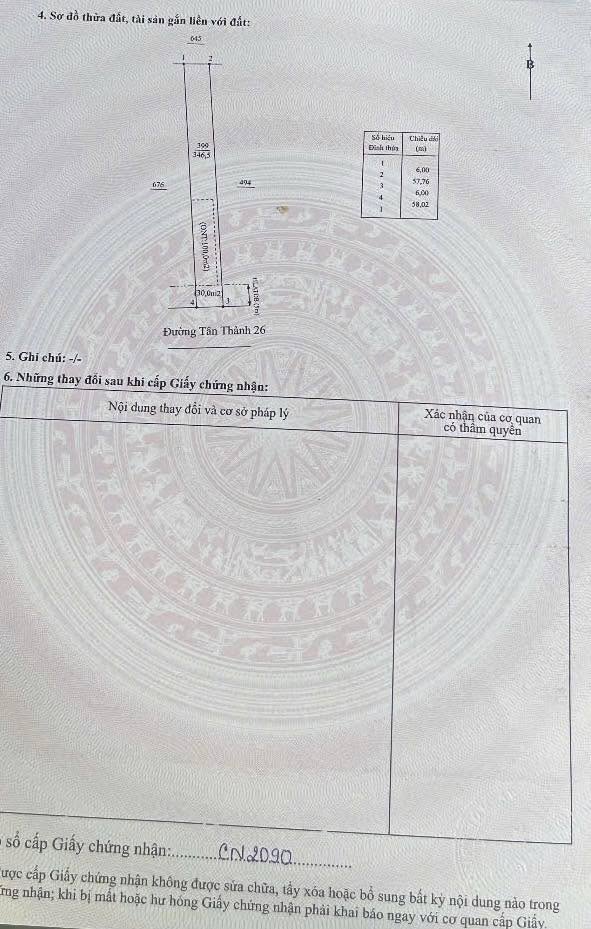 Đất nền Bắc Tân Uyên 300m² - Đất thổ cư 100%