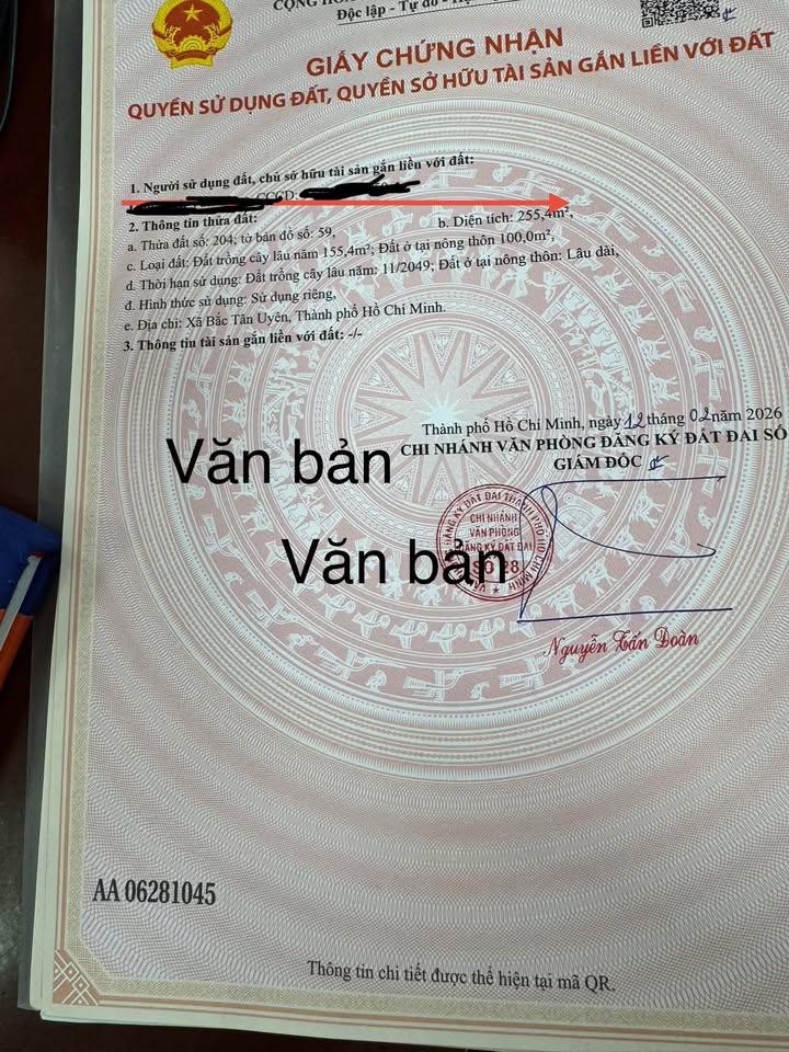 Bán Đất 100m² Mặt Tiền Đường Nhựa Bắc Tân Uyên - Giá 1.3 Tỷ