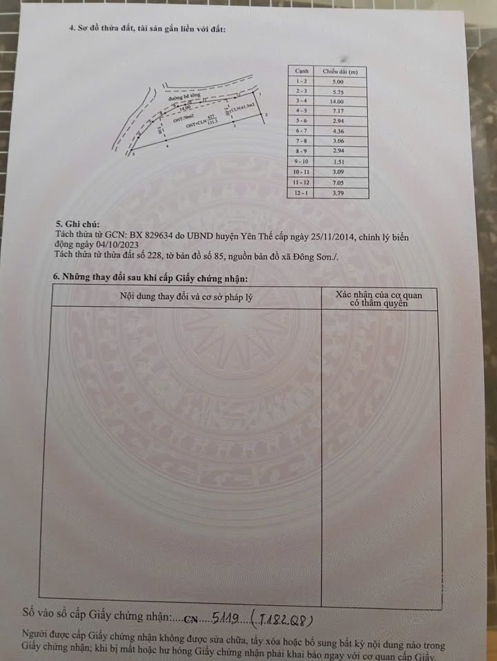 Đất nền Đông Sơn, Yên Thế 131m² - Tiềm năng tăng giá vượt trội!