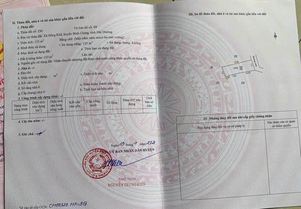 Đất nền Bình Giang, Hải Dương - 150m² thổ cư, mặt tiền rộng 7m - Giá chỉ 8xx triệu