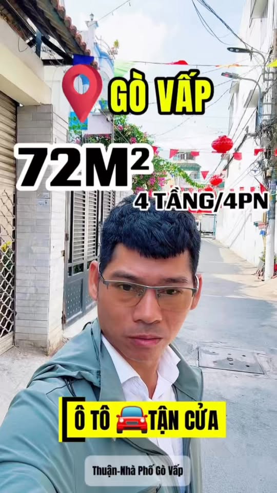 Bán nhà Nguyễn Văn Khối Gò Vấp 72m² 4 tầng - Ô tô đỗ cửa giá tốt