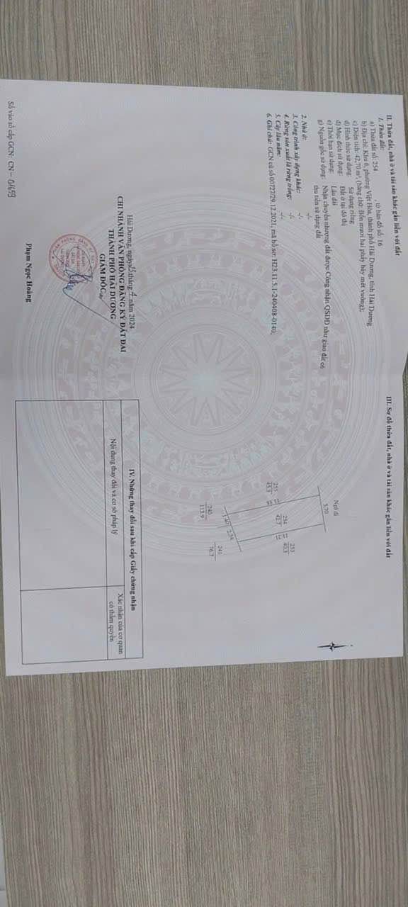 Bán đất Phố Việt Hòa Hải Dương 42.7m² giá 1.2 tỷ - Sổ đỏ chính chủ