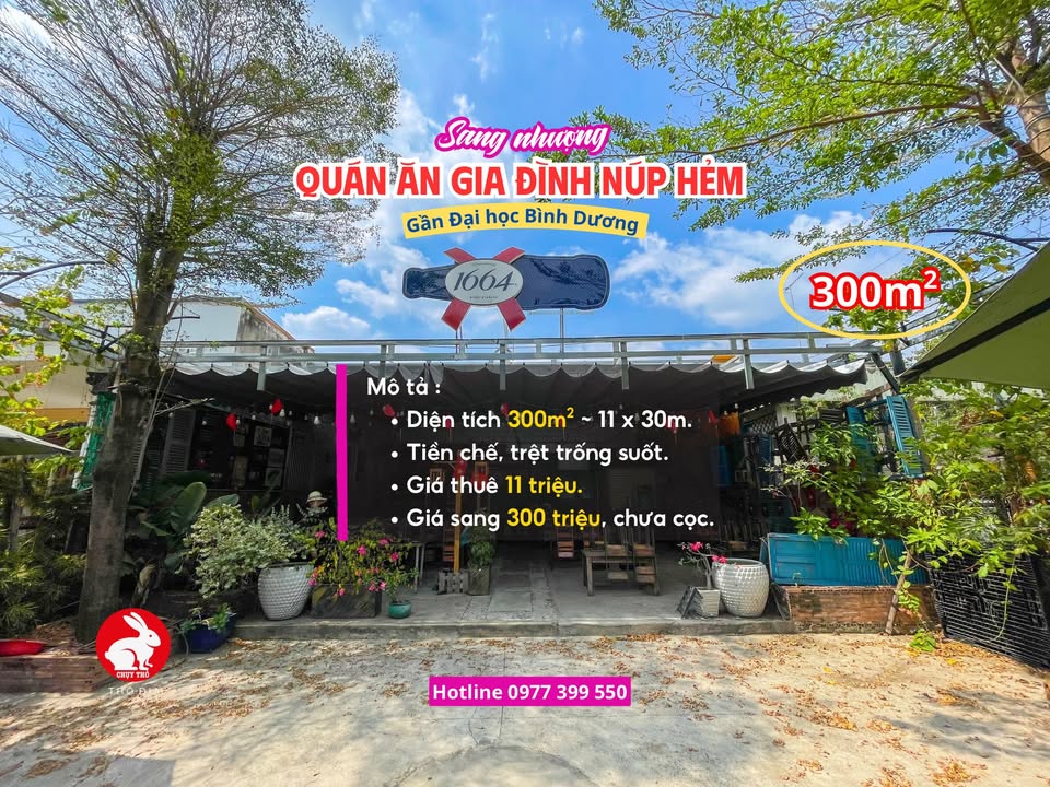 Sang Quán Ăn Thủ Dầu Một 300m² giá 11 triệu - Vị trí đắc địa!