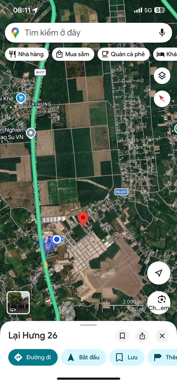 Đất thổ cư 130m² Bến Cát - Sổ đỏ sẵn sàng, giá 1 tỷ