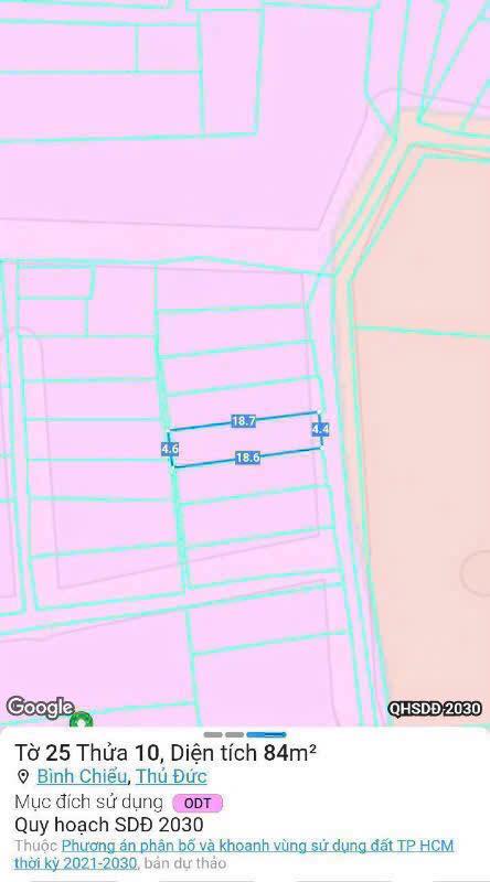 Bán đất Bình Chiểu Thủ Đức 84m² giá 3.8 tỷ - Sổ hồng sẵn!