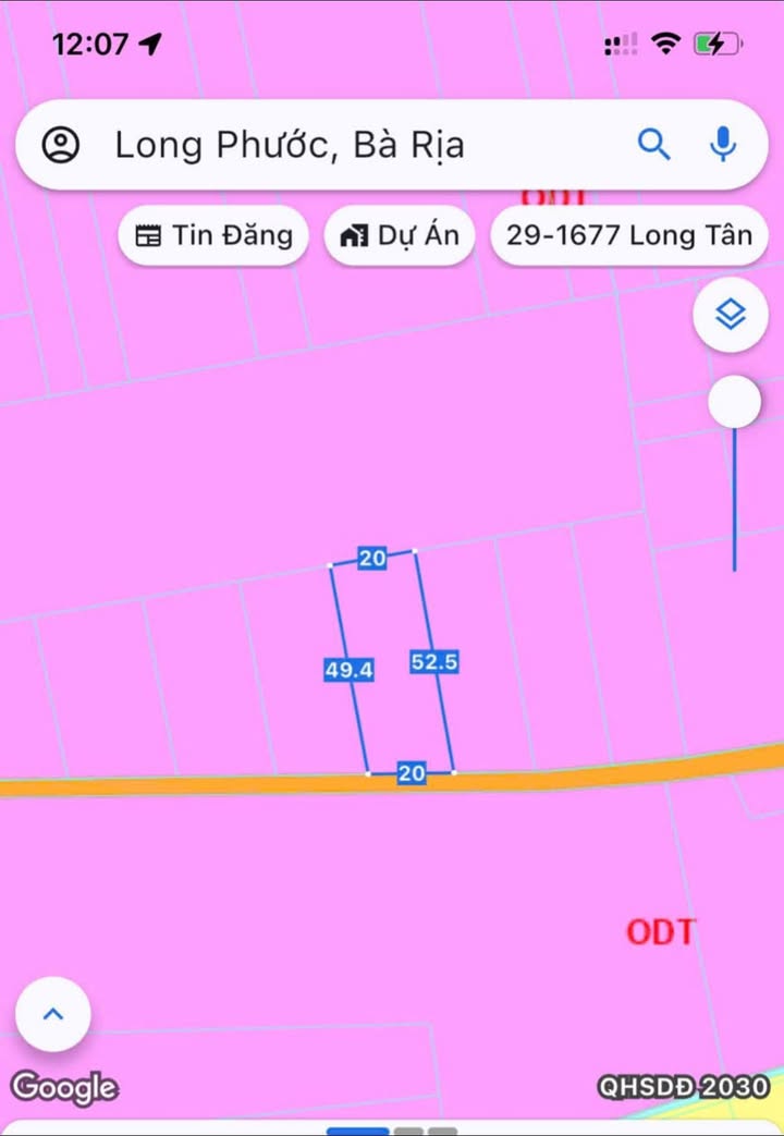 Lô đất vườn Phường Long Tâm, TP Bà Rịa 1000m² giá 4.289 tỷ - Sổ hồng rõ ràng!