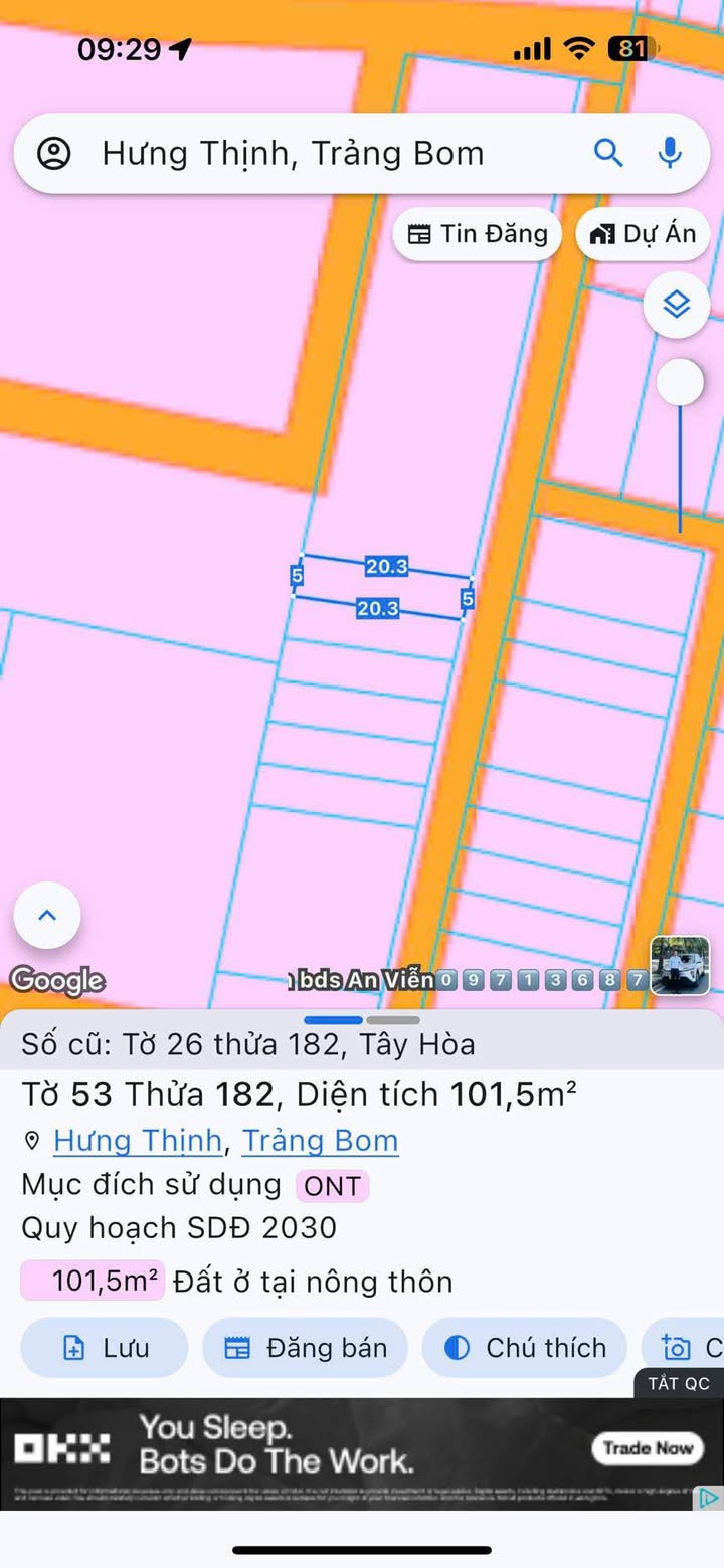 Đất nền Tây Hoà Trảng Bom 100m² - Sổ đỏ chính chủ, giá tốt!