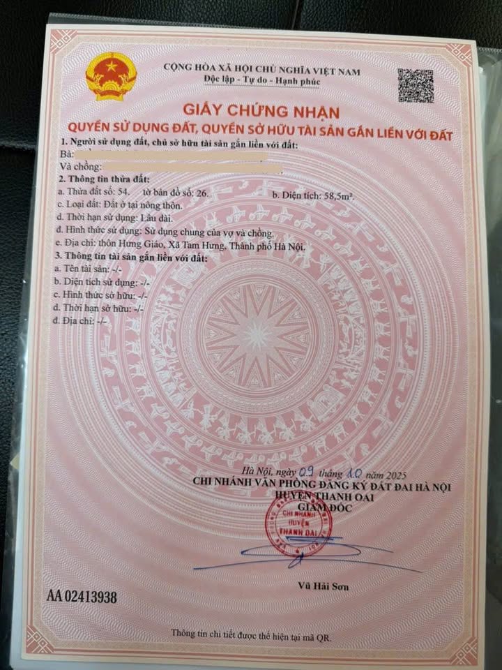 Đất Lô Góc Tam Hưng, Thanh Oai 58.5m² - Sẵn Sàng Xây Dựng