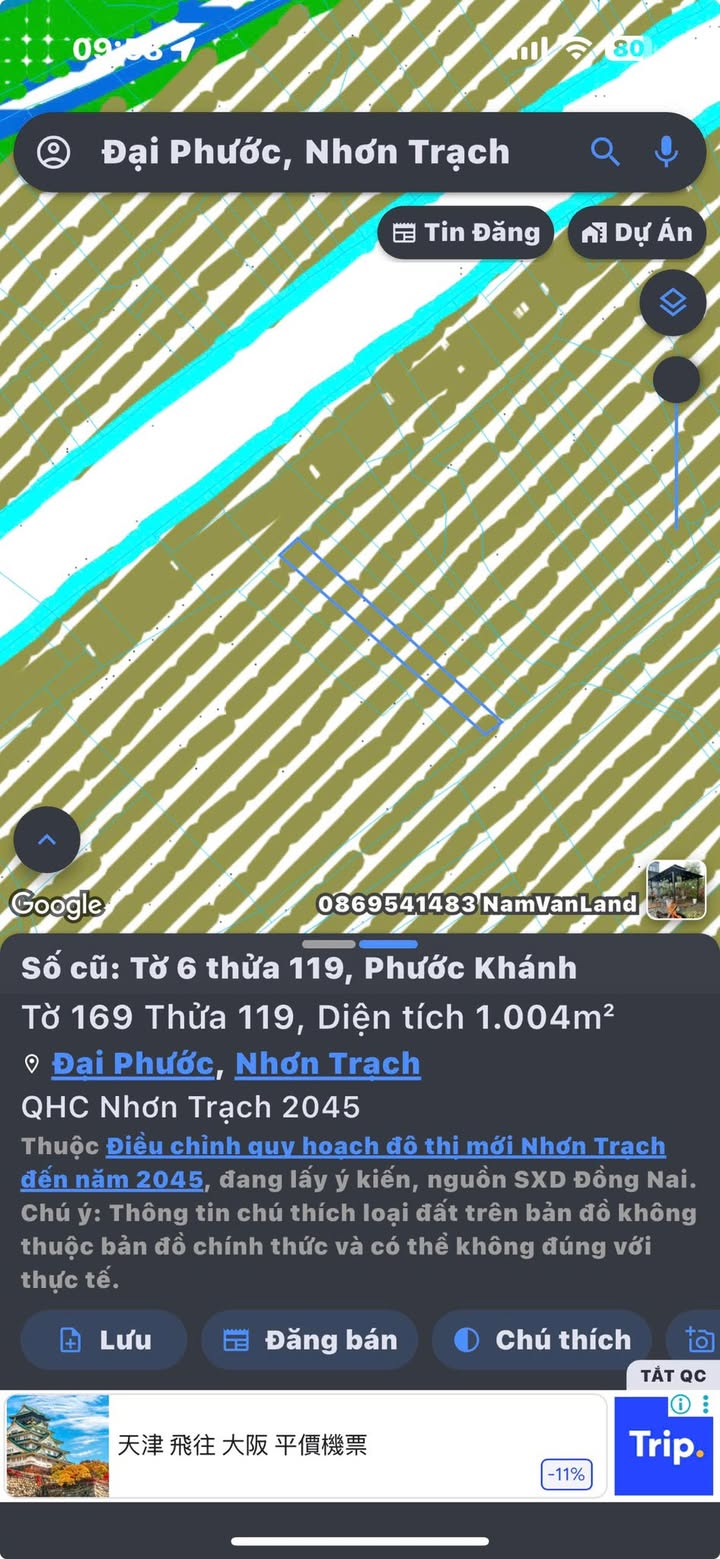 Đất nền Xã Phước Khánh Nhơn Trạch 1004m² 2 tỷ - Sổ đỏ chính chủ!