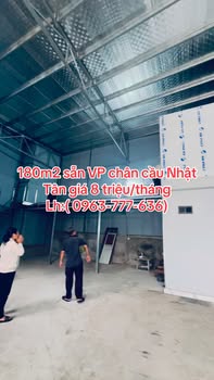 Cho thuê kho 180m² chân cầu Nhật Tân - 8 triệu - Container vào tận nơi!