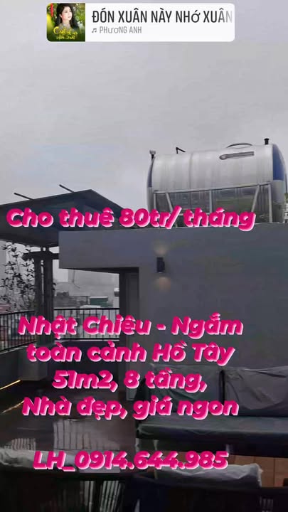 Cho thuê Tòa căn hộ Nhật Chiêu, Tây Hồ - 51m² x 8 tầng - Dòng tiền 80tr/tháng