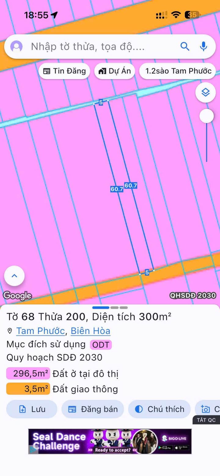 Bán Gấp Dãy Trọ KCN Tam Phước 300m² - Giá 3.1 Tỷ