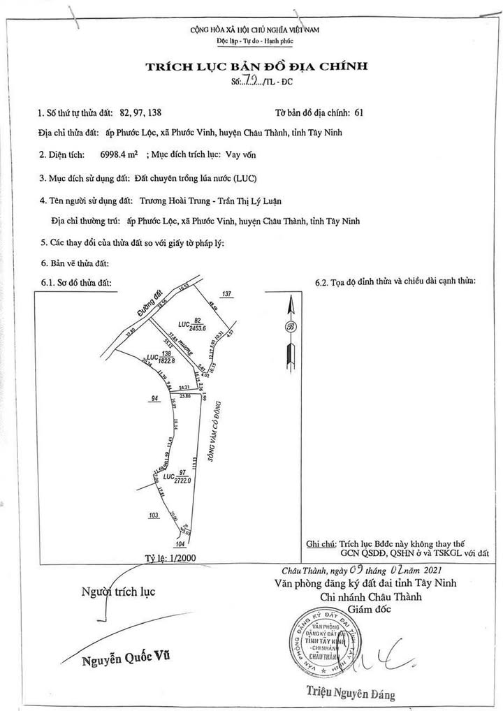 Đất nền Phước Vinh Tây Ninh 7000m² - Tiềm năng tăng giá vượt trội!