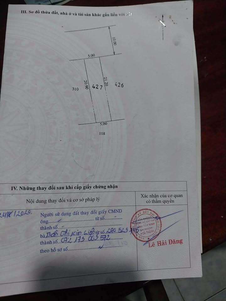 Bán đất tặng nhà 105.1m² Tây Ninh, Hướng Tây Bắc - Sổ đỏ sẵn