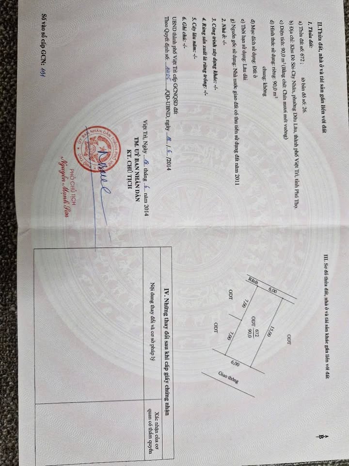 Đất Nền Hoàng Quy Việt Trì 90m² - Vị trí đắc địa, Sổ đỏ chính chủ!