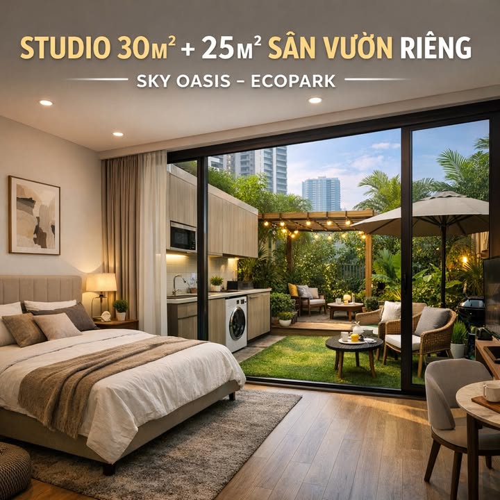 Nhà riêng Sky Oasis Ecopark 55m² 6,5 triệu - Sẵn sàng ở ngay