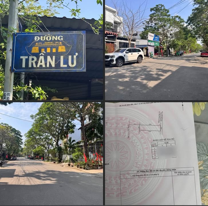 Đất nền Trần Lư, Huế 100m² - Đường to ô tô, sổ đỏ chính chủ!