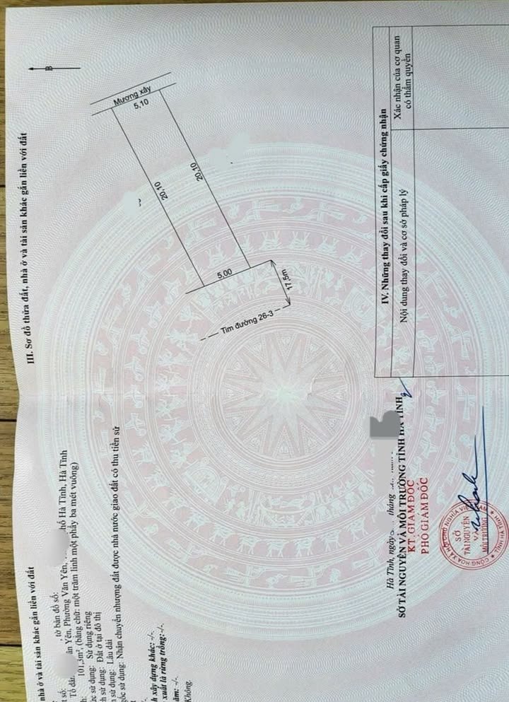 Bán Đất Mặt Tiền 26/3, Hà Tĩnh - 105m², Kinh Doanh Vượng Phát