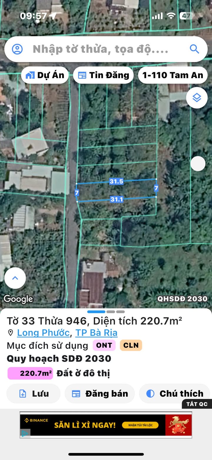 Bán Gấp 2 Lô Liền Kề Long Phước, Bà Rịa - Sổ Đỏ Riêng 210m²