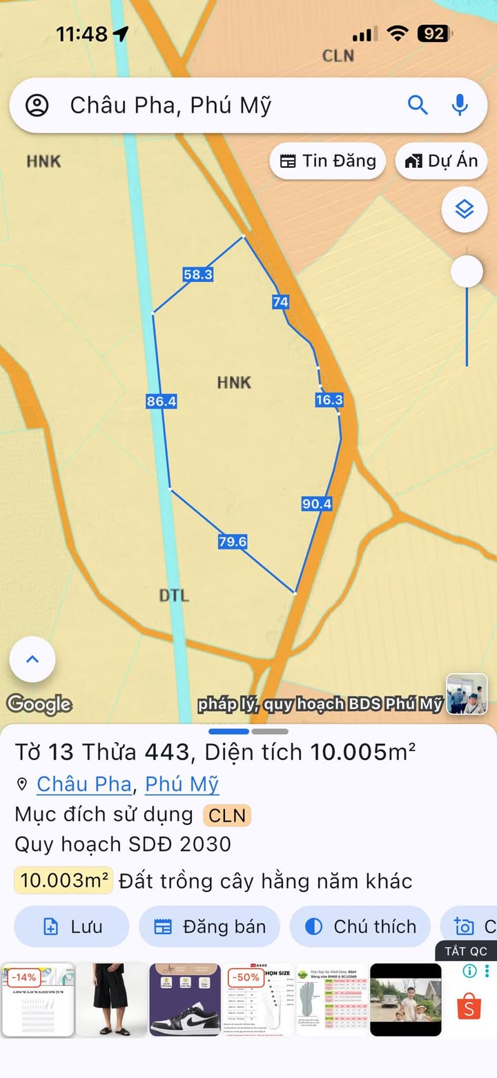 Đất 10.000m² Suối Nghệ Châu Đức giá 10 tỷ - Sát KCN Sonadezi