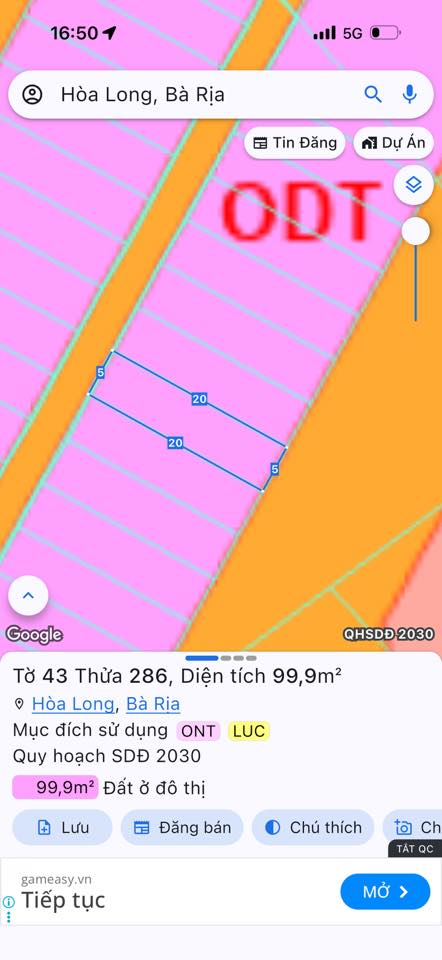Bán Đất Gò Cát 8 Bà Rịa - 100m² Thổ Cư, Giá Ngộp 1.78 Tỷ