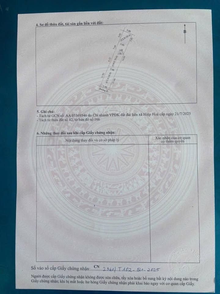 Bán Đất Thường Thắng Hiệp Hòa - 158m² Sổ Đỏ, Giá 500 Triệu - Lộc Đầu Xuân