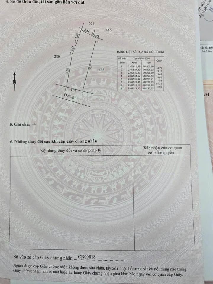Đất nền Xã Tân Dân Triệu Phong 73.9m² - Sổ đỏ chính chủ!