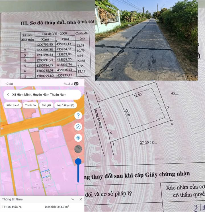 Bán đất thổ cư 150m² ven QL 1A, Hàm Thuận Nam - Sổ riêng, đường 15m ô tô