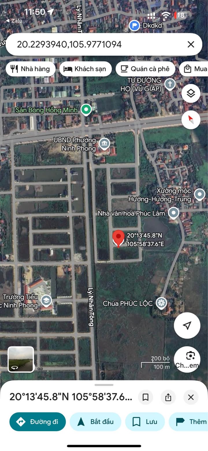 Bán đất 120m² Nam Ninh Phong, Hoa Lư - Mặt tiền 6m, Vỉa hè 15m, Hướng Bắc