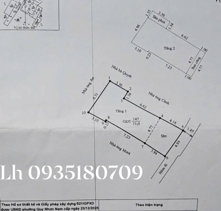 Nhà riêng 73m² Vũ Bảo Quy Nhơn – Giá tốt hiếm có, Sổ đỏ sẵn!