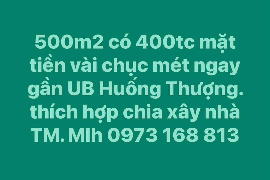 Đất nền Huống Thượng Thái Nguyên 500m² - Sổ đỏ chính chủ