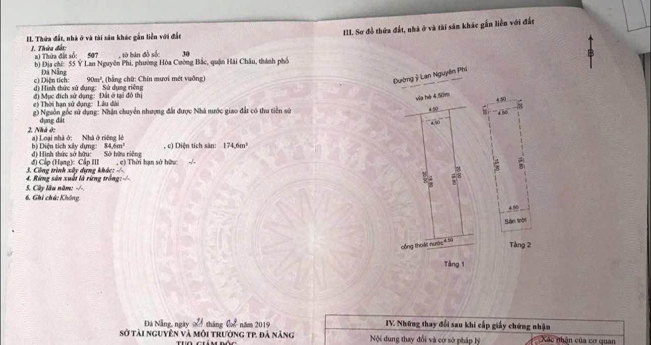 Nhà riêng Hải Châu Đà Nẵng 90m² 10.009 tỷ - Chính chủ bán