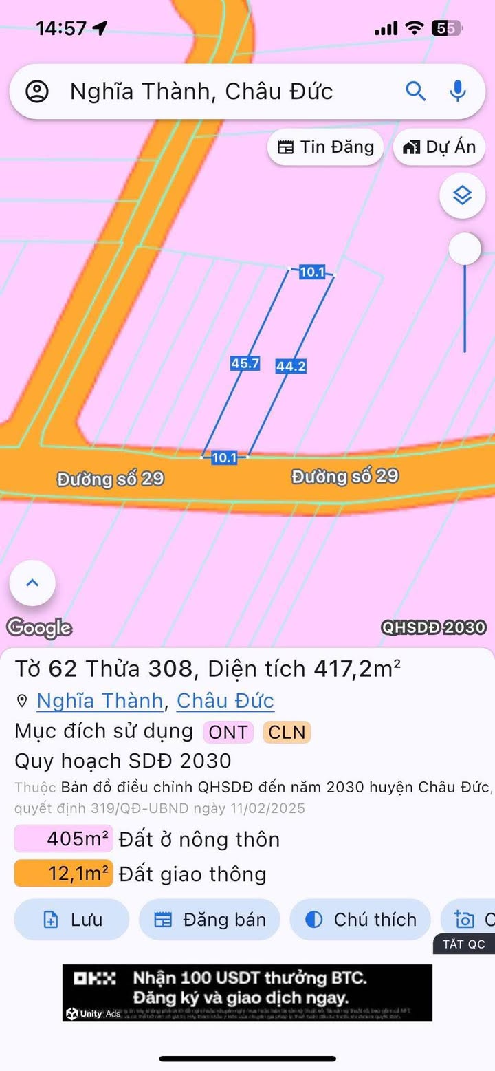 Đất nền Châu Đức 450m² giá 2.2 tỷ - Sổ đỏ chính chủ!