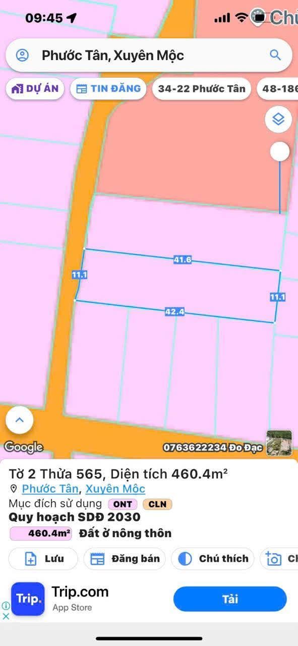 Đất nền Xã Phước Tân, Xuyên Mộc 451m² - Pháp lý rõ ràng!