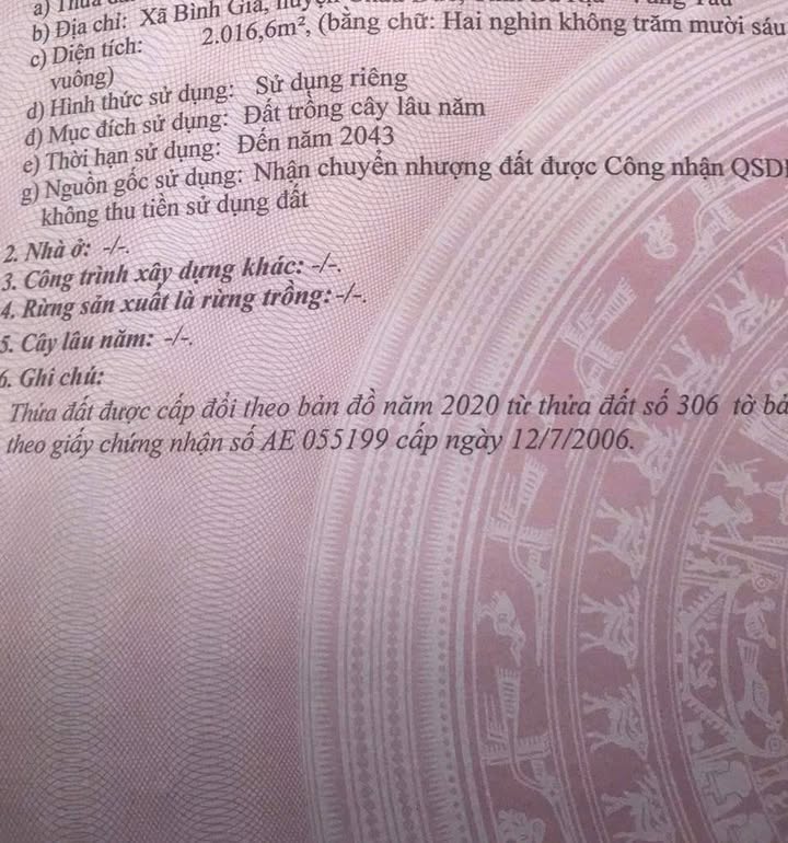Đất Nền Kim Long BR-VT - 2000m² Mặt Tiền Rộng 24m - Giá Đầu Tư 2.1 Tỷ