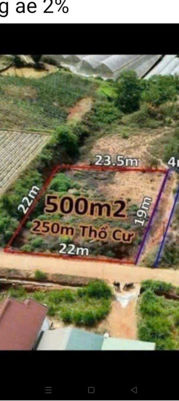 Đất nền Xuân Thọ, Đà Lạt 500m² - Hai mặt tiền, view đẹp, tách 2 sổ