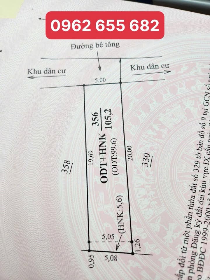 Đất nền Mường Sang Mộc Châu 105m² 1.37 tỷ - Sổ đỏ chính chủ