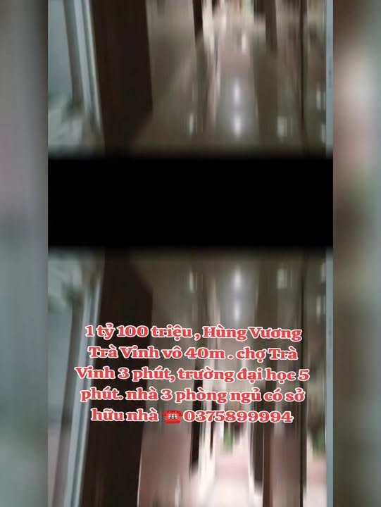 Nhà 3PN Hùng Vương, Trà Vinh - 1.1 Tỷ, Sổ Hồng Riêng