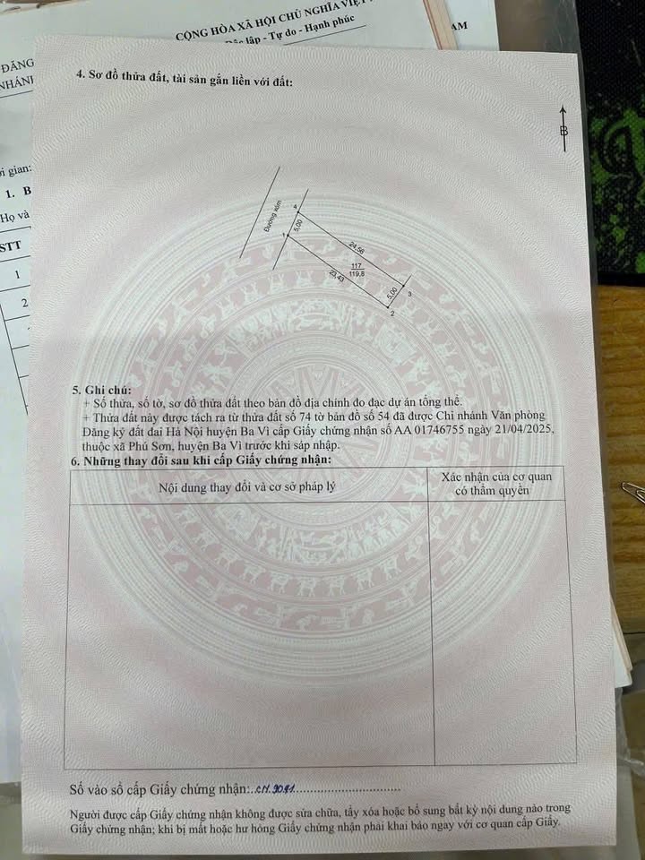 Đất nền Vật Lại Ba Vi 120m² giá 900 triệu - Sổ đỏ chính chủ!