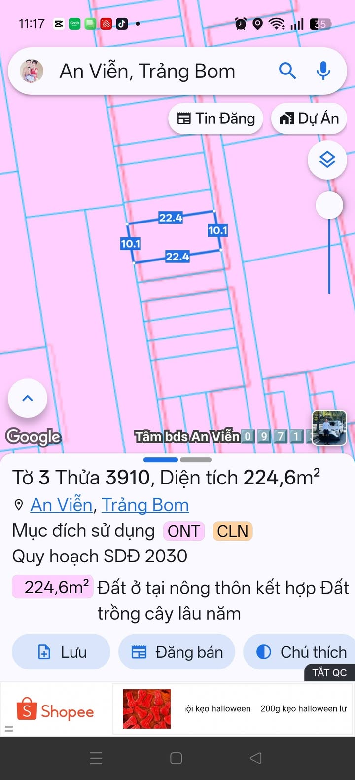 Đất thổ cư An Viễn Trảng Bom 80m² 2.2 tỷ - Sổ đỏ chính chủ