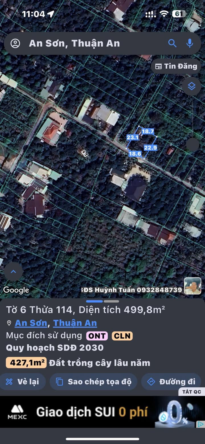 Đất nền 150m² An Sơn 38, Thuận An - Giá 6.5 tỷ, Thổ cư Sẵn Sàng