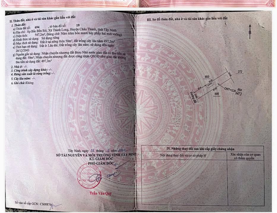 Đất nền Huyện Châu Thành 550m² - Sổ đỏ chính chủ, tiềm năng tăng giá!