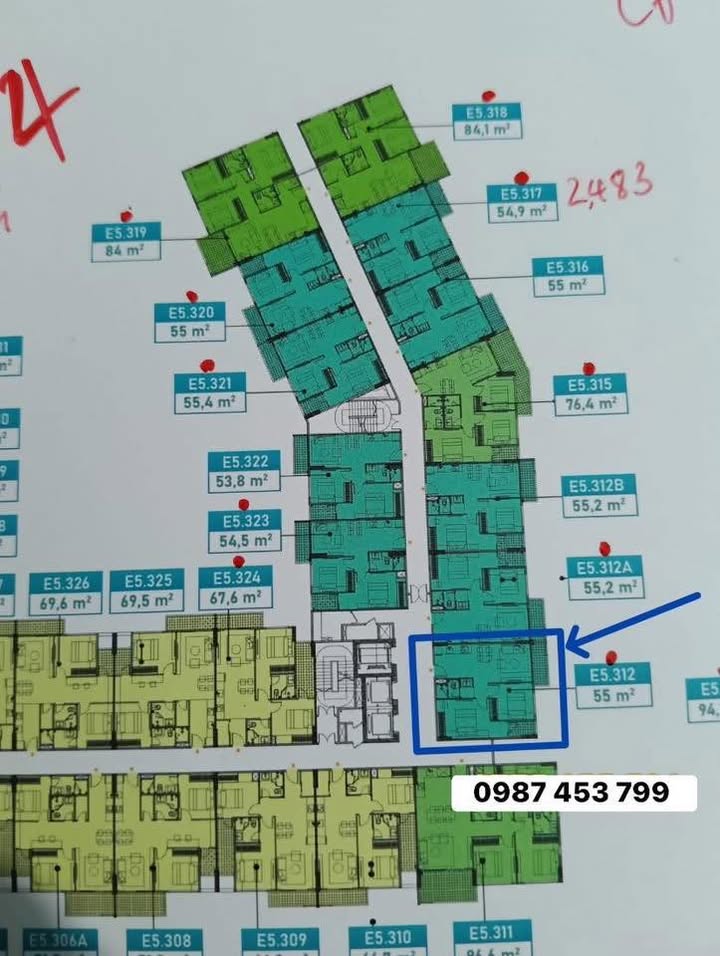 Căn hộ Ecorivers Hải Dương 55m² giá 2.2 tỷ - Tầng 3 cực hiếm!