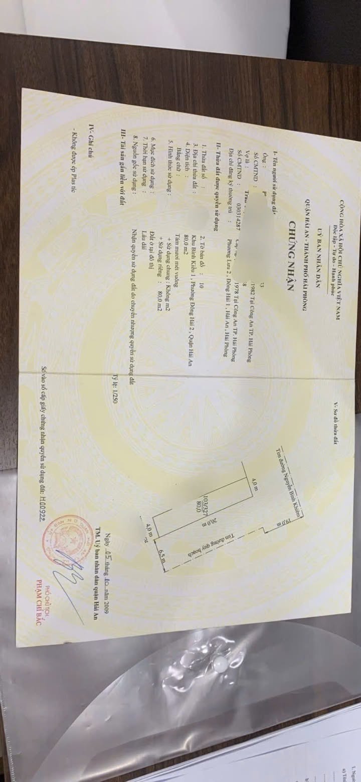 Nhà mặt phố Nguyễn Bỉnh Khiêm, Hải Phòng 80m² - Mặt tiền kinh doanh đắc địa!