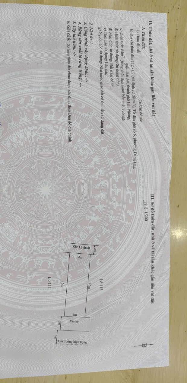 Đất nền TDC Điểm 3, Hải An 64m² - Hạ tầng hoàn thiện!