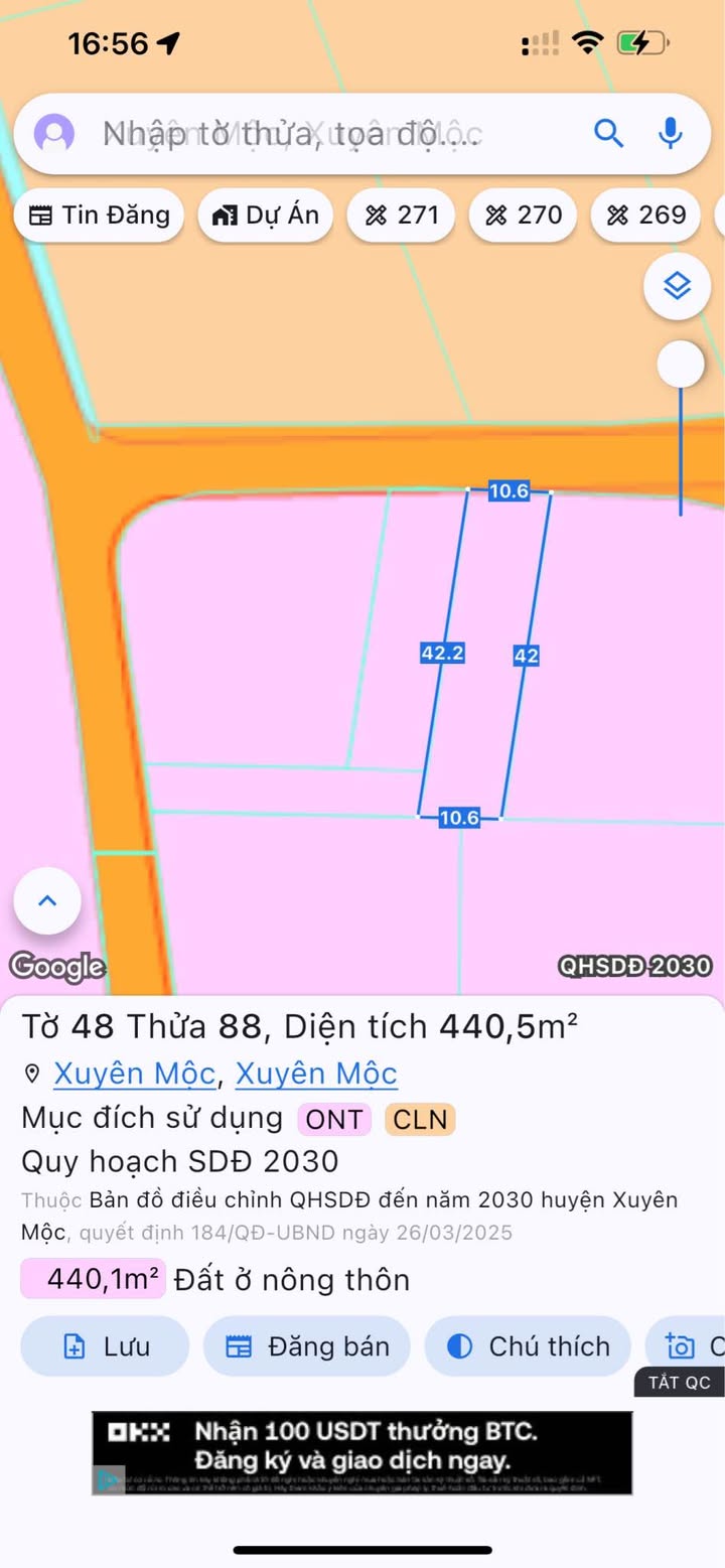 Đất Nền Xuyên Mộc 445m² Giá 1.9 Tỷ - Sổ Hồng Sẵn Pháp Lý Rõ Ràng