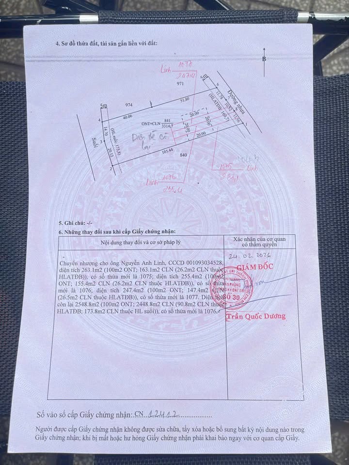 Đất nền Định Thành Dầu Tiếng 1800m² 1.95 tỷ - Sổ đỏ chính chủ